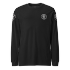 Front view of SLYR Apparel CNT Member Long Sleeve Shirt in black heather