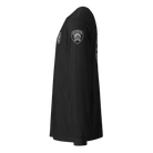 Left-side view of SLYR Apparel CNT Member Long Sleeve Shirt in black heather