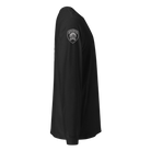 Right-side view of SLYR Apparel CNT Member Long Sleeve Shirt in black heather