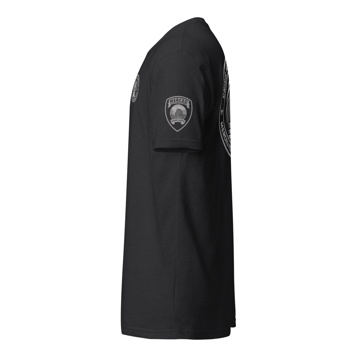 Left-side view of SLYR Apparel CNT Member T-Shirt in black