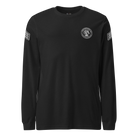 Front view of SLYR Apparel CNT Sergeant Long Sleeve Shirt in black heather