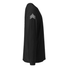 Right-side view of SLYR Apparel CNT Sergeant Long Sleeve Shirt in black heather