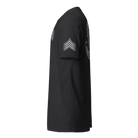 Left-side view of SLYR Apparel CNT Sergeant T-Shirt in black