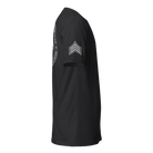 Right-side view of SLYR Apparel CNT Sergeant T-Shirt in black