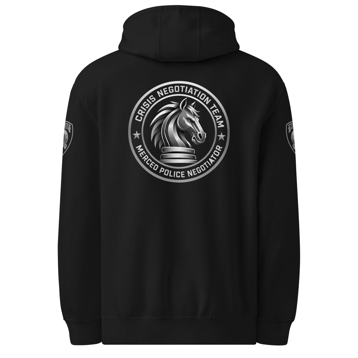 Back view of SLYR Apparel Crisis Negotiation Team Hoodie