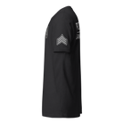 Left-side view of SLYR Apparel Gang Unit Sergeant T-Shirt – Next Level 6210
