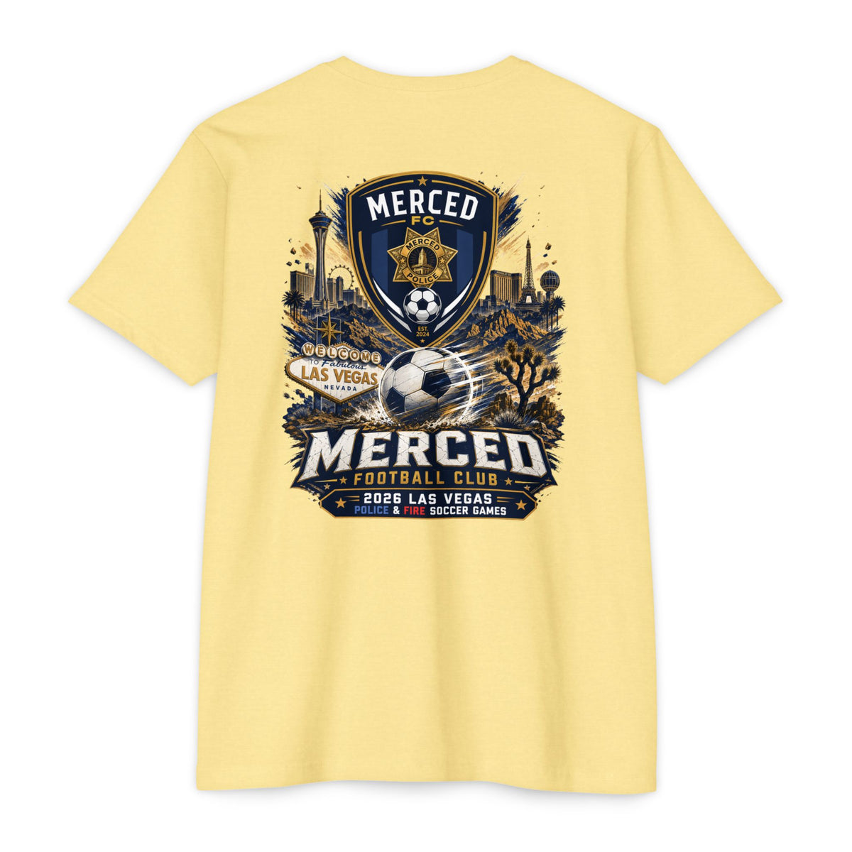 SLYR Apparel Merced FC Soccer T-Shirt – 2026 Las Vegas Football Club Tee