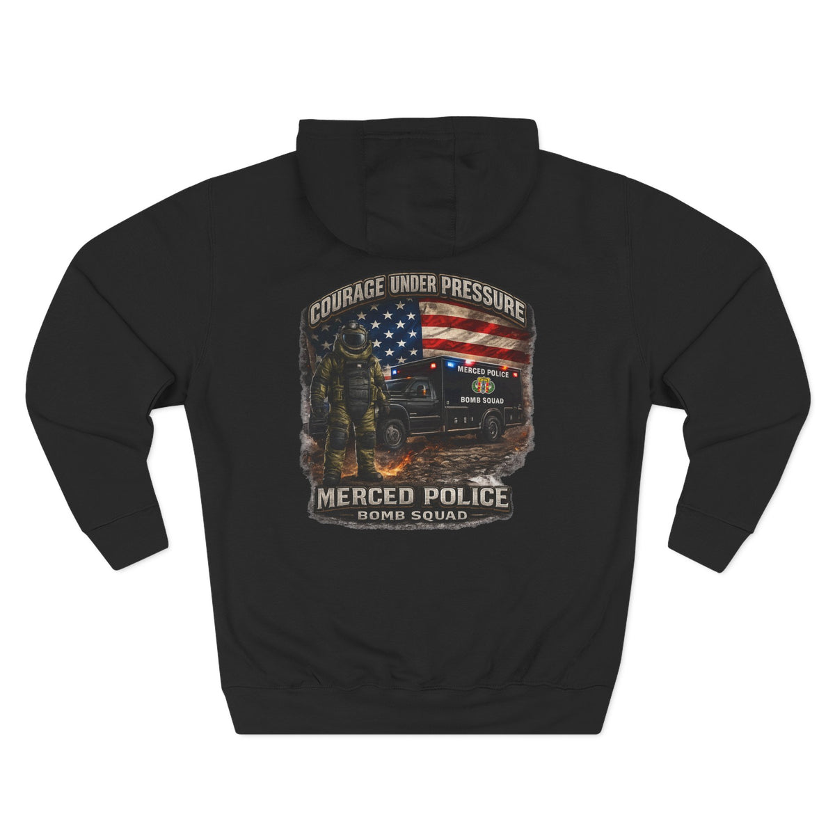 SLYR Apparel Merced Police Bomb Team Hoodie – Courage Under Pressure