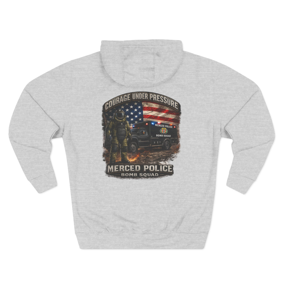 SLYR Apparel Merced Police Bomb Team Hoodie – Courage Under Pressure