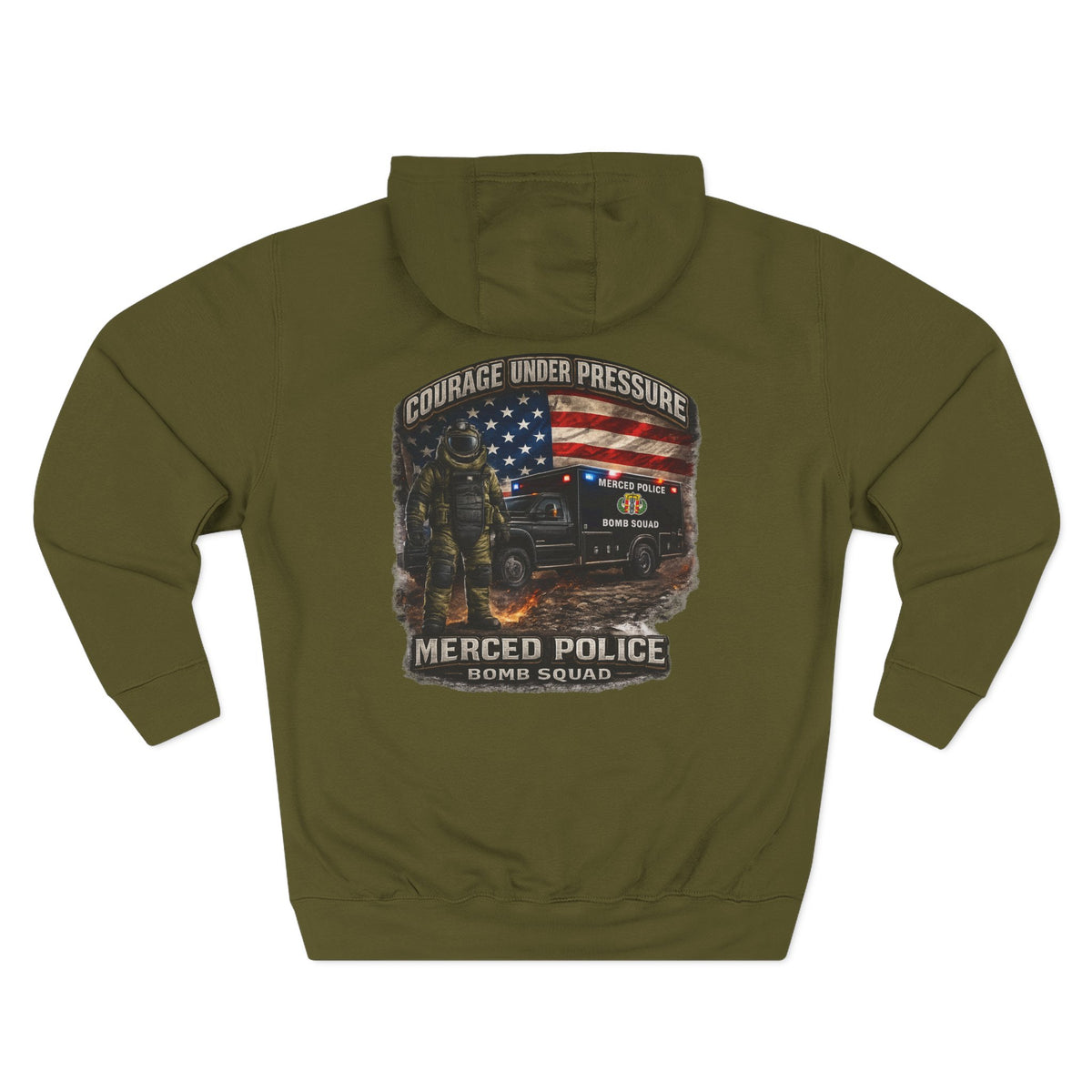 SLYR Apparel Merced Police Bomb Team Hoodie – Courage Under Pressure