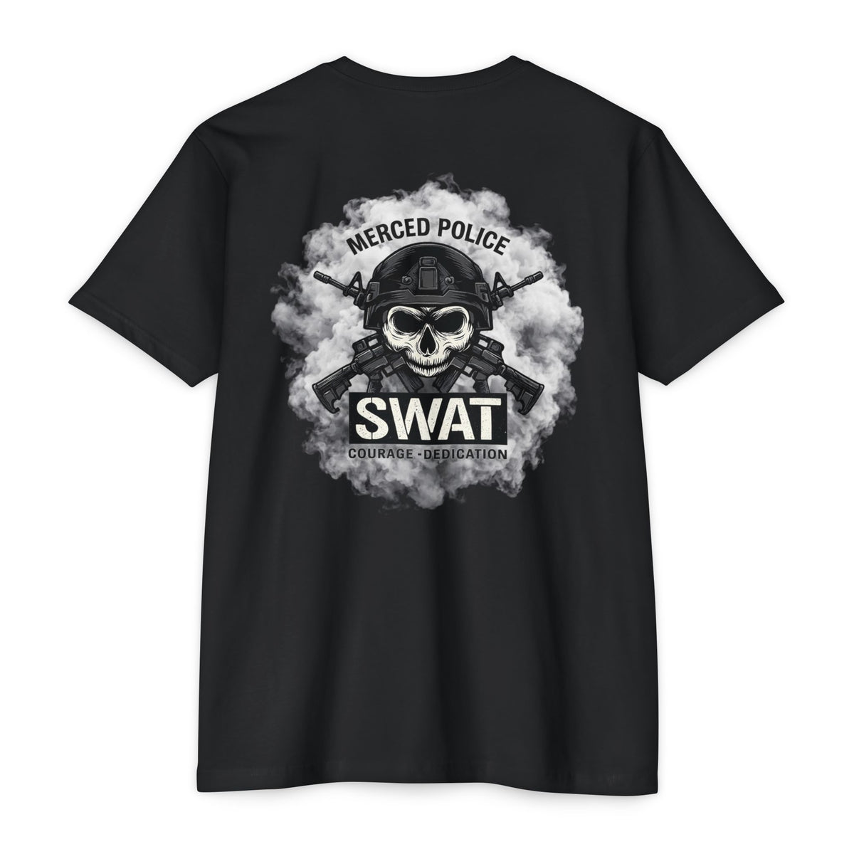 SLYR Apparel Merced Police SWAT Next Level 6210 T-Shirt