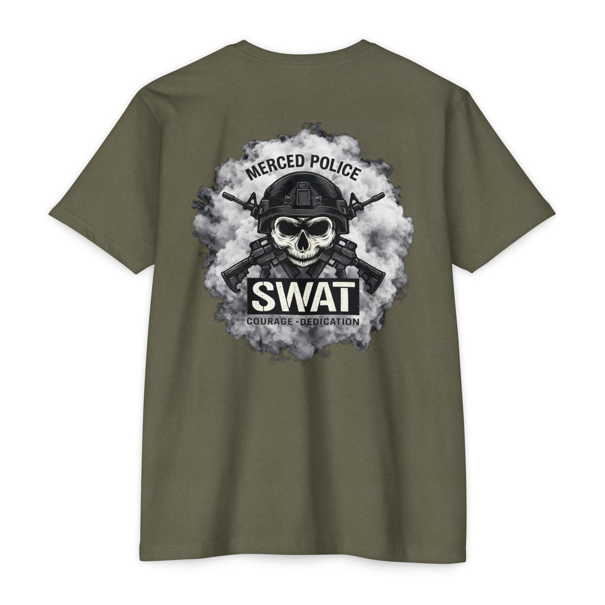 SLYR Apparel Merced Police SWAT Next Level 6210 T-Shirt