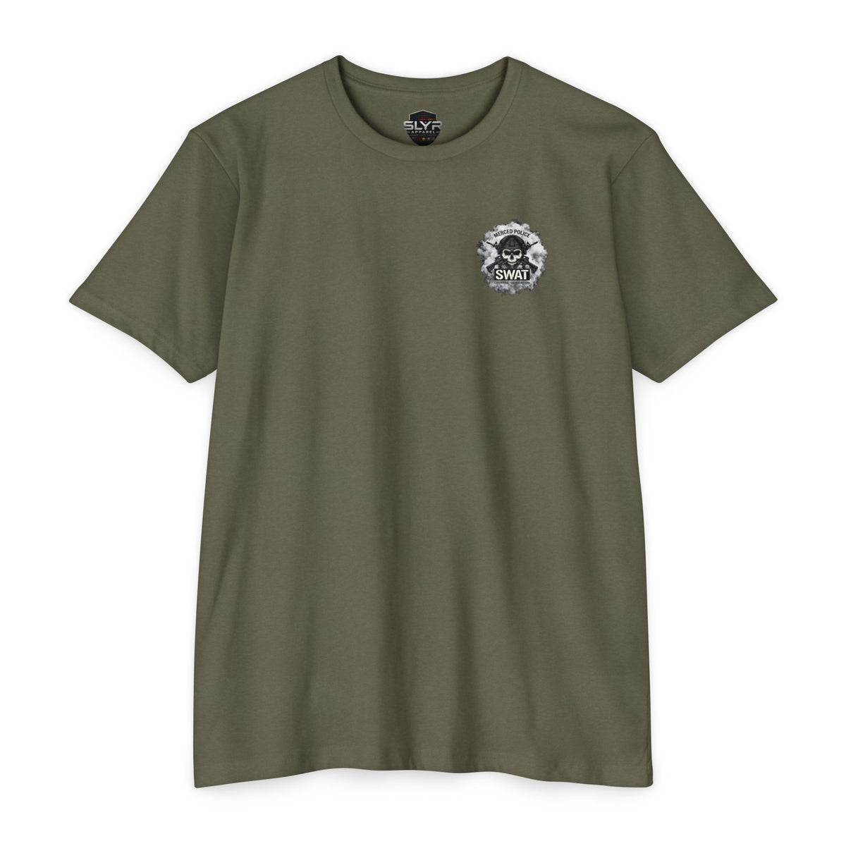 SLYR Apparel Merced Police SWAT Next Level 6210 T-Shirt