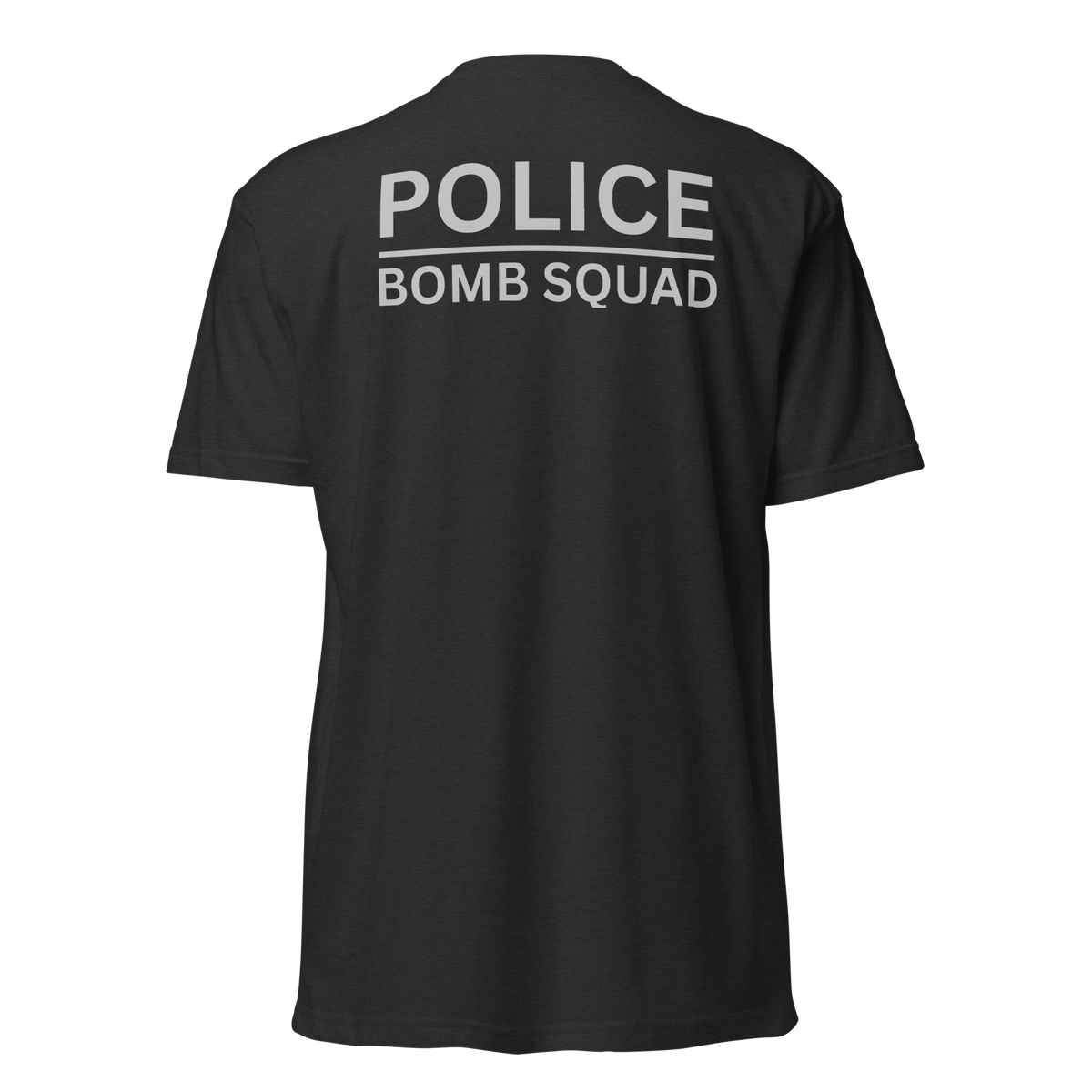 Back view of SLYR Apparel MPD Bomb Squad T-Shirt in black