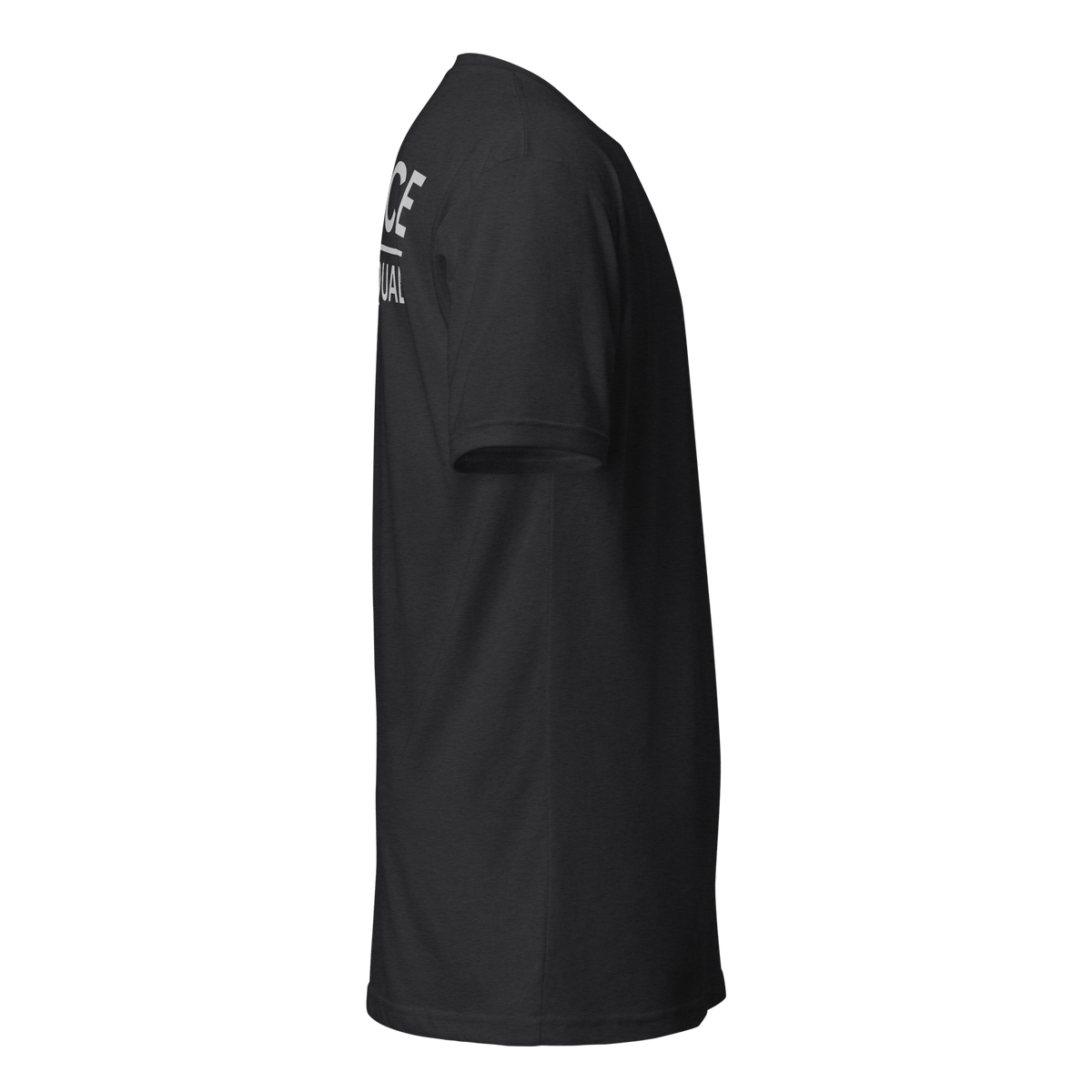 Right-side view of SLYR Apparel MPD Bomb Squad T-Shirt in black