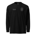 Front view of SLYR Apparel MPD CSO Explorer Advisor long sleeve shirt in black