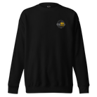 Front view of SLYR Apparel MPD Dispatcher red blue yellow sweatshirt in black
