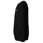 Left-side view of SLYR Apparel MPD Dispatcher yellow sweatshirt in black