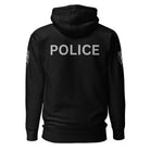 Back view of SLYR Apparel MPD Officer Explorer Advisor hoodie in black