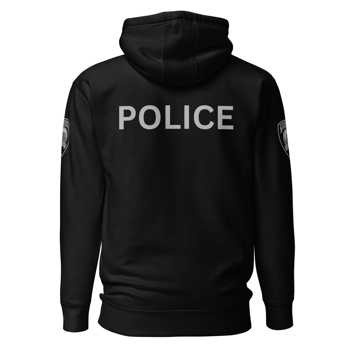 Back view of SLYR Apparel MPD Officer Explorer Advisor hoodie in black