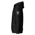 Left-side view of SLYR Apparel MPD Officer Explorer Advisor hoodie in black