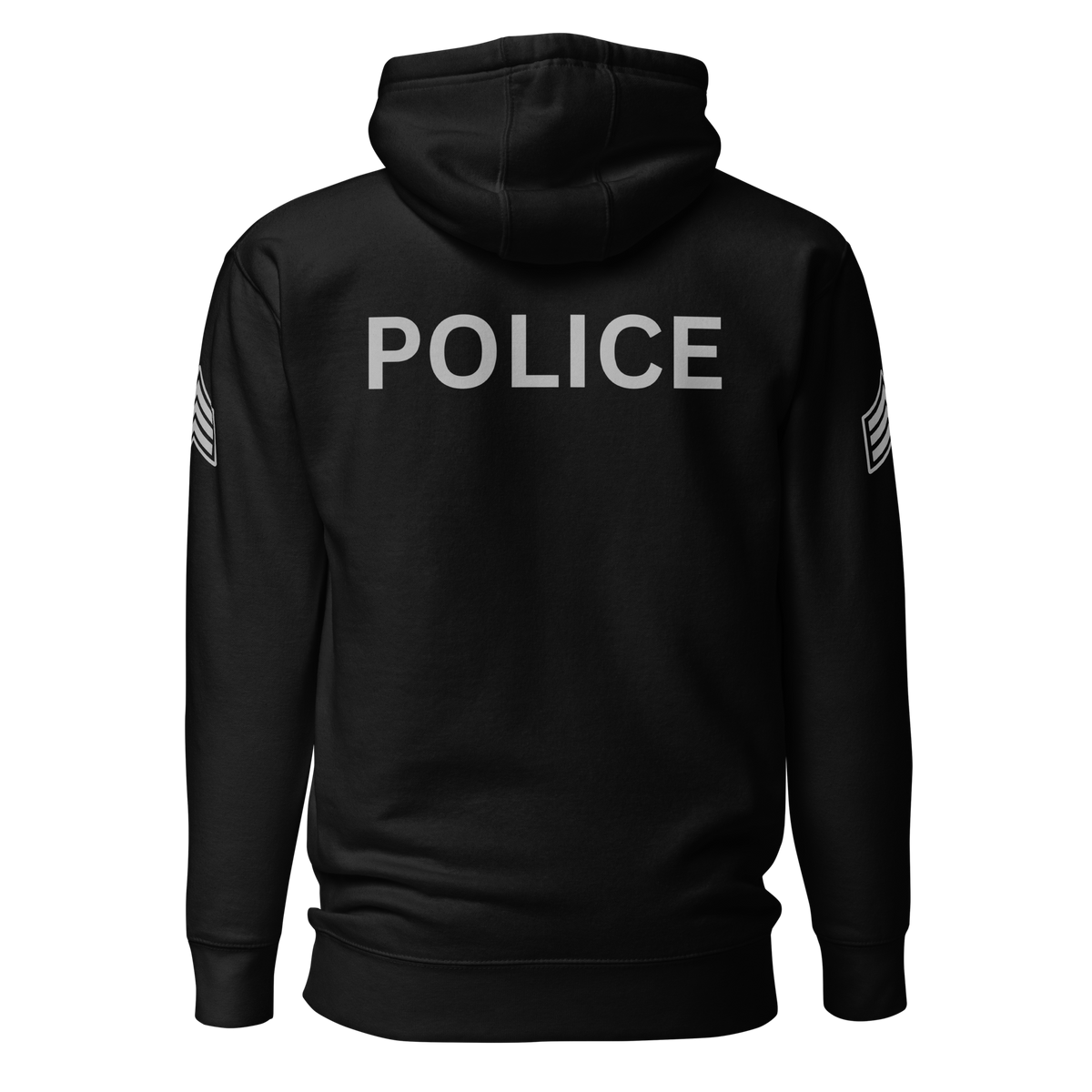 Back view of SLYR Apparel MPD Sergeant Explorer Advisor hoodie in black