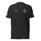 Front view of SLYR Apparel MPD Sergeant Explorer Advisor T-Shirt in black