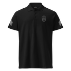 Front view of SLYR Apparel MPD Sergeant Polo Shirt in black