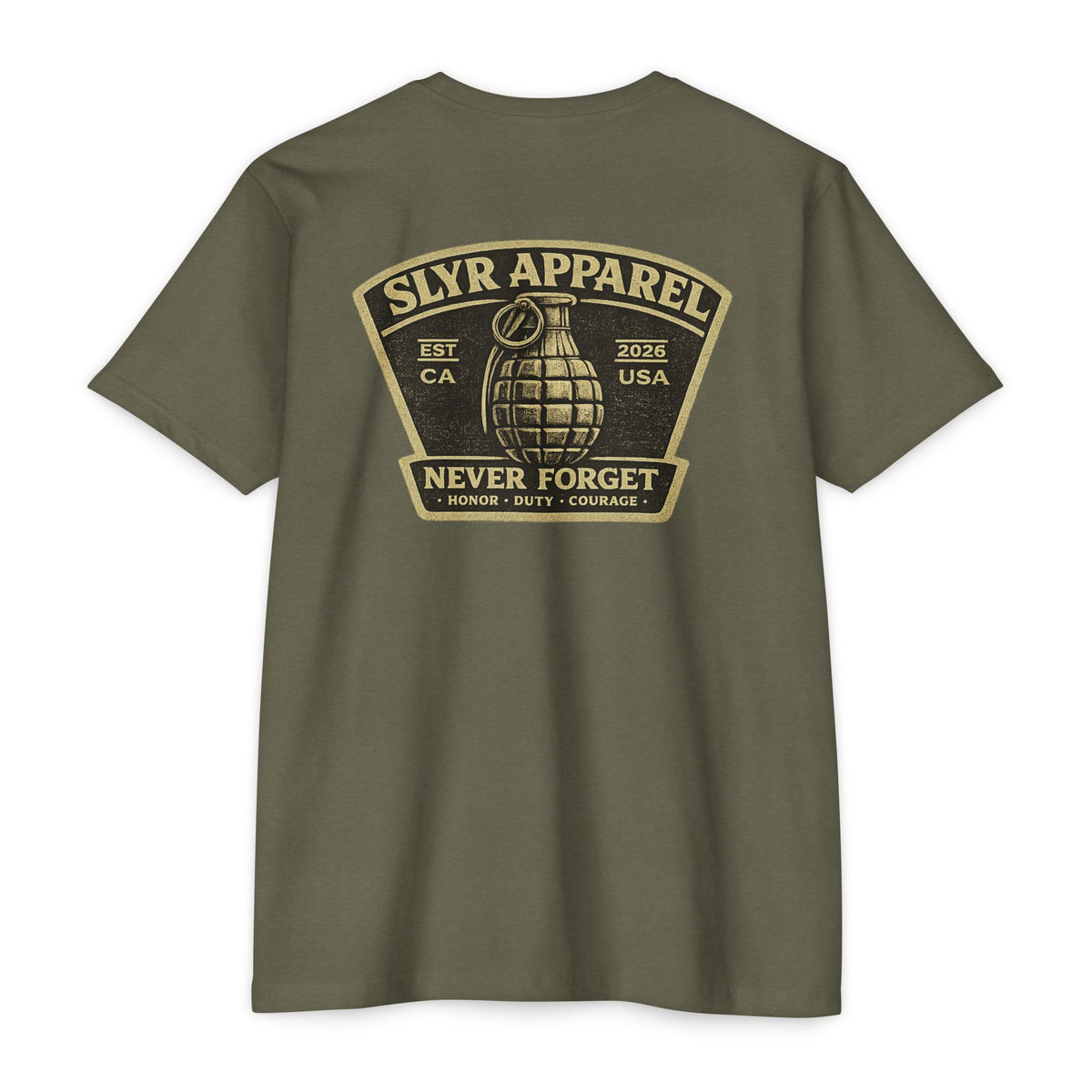 SLYR Apparel Never Forget Honor Duty Courage T-Shirt