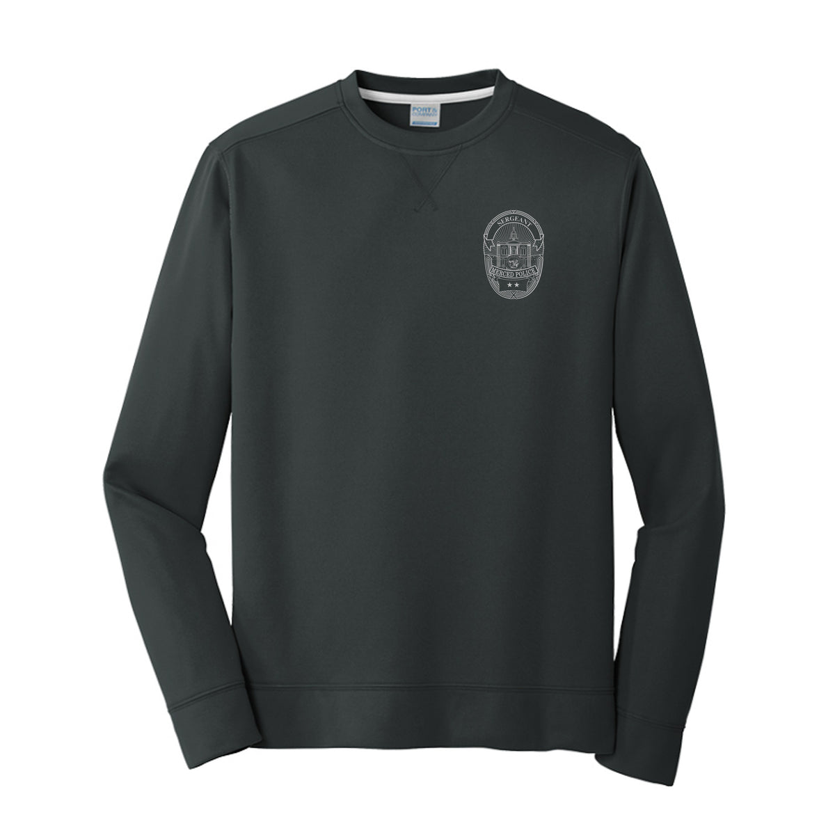 Merced Police Department Gang Sergeant D-Flex print performance fleece sweatshirt – front view – SLYR Apparel