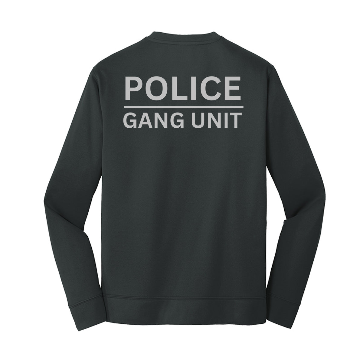 Merced Police Department Gang Sergeant D-Flex print performance fleece sweatshirt – back view – SLYR Apparel