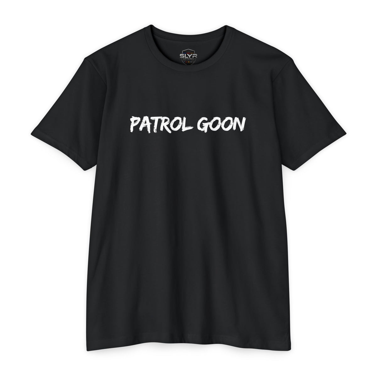 SLYR Apparel Patrol Goon T-Shirt with subdued American flag print