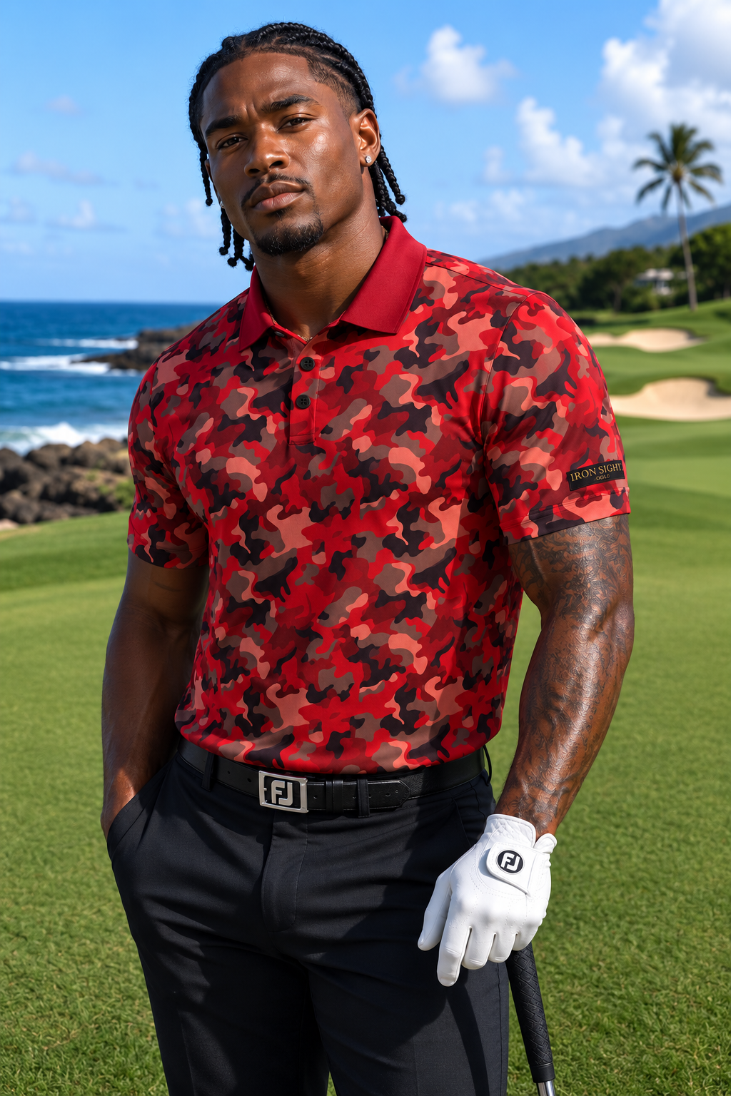 SLYR Apparel Red Alert Performance Golf Polo