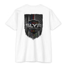 SLYR Apparel Shield distressed American flag graphic T-shirt