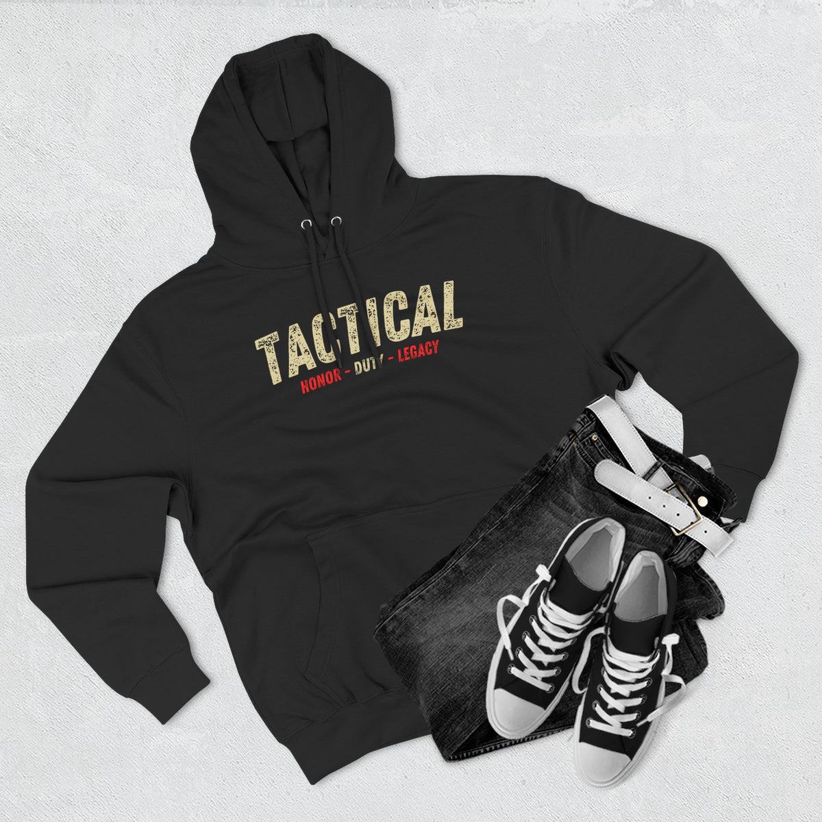 SLYR Apparel Tactical Honor Duty Legacy Military Skull American Flag Hoodie