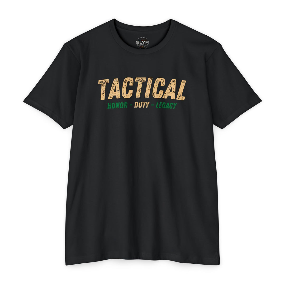 SLYR Apparel Tactical Honor Duty Legacy Military-Inspired Graphic T-Shirt